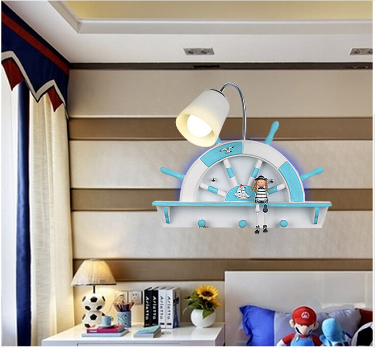 â   Ÿ      ħ  /New Arrival Creative Mediterranean sea style wall lamp Children room wall light bedside lamp